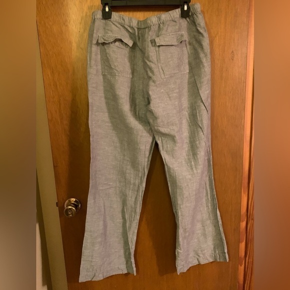 New York and Company Streetwear Grey linen pants size Medium EUC - Picture 2 of 3